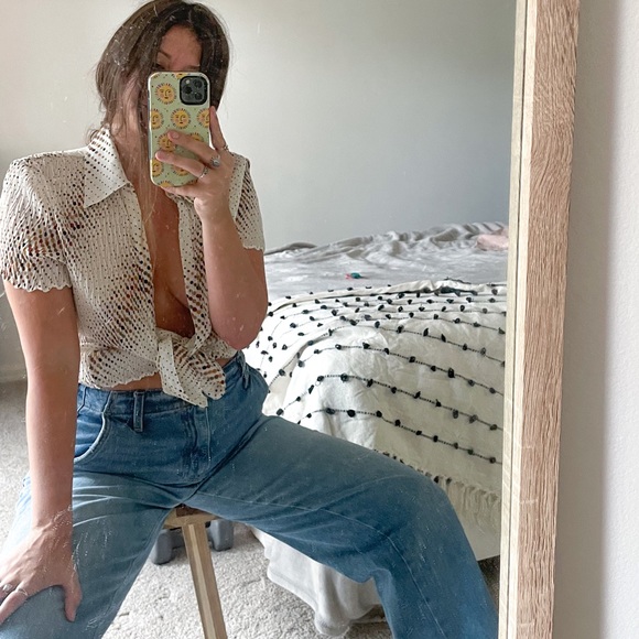 Vintage Crinkle Button Up - Picture 1 of 7